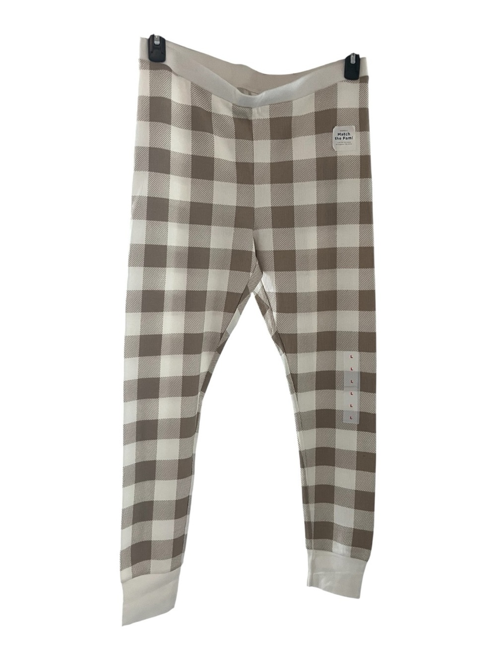 Old Navy Beige and Cream Buffalo Check Women's Pajama Pants
